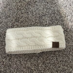 C.C Ivory Cable Knit Ear Warmer Headband